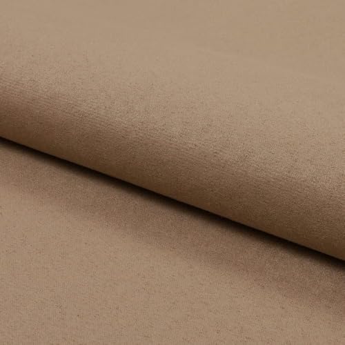 Fabreco NUBUK Polsterstoff Meterware 148 cm breit, 100% Polyester, Gewicht 300 g/lfm, Microfaser, Velourleder ideal als oder Möbelstoff für Sofakissen, Polsterbezüge - Sand von Fabreco