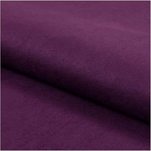 Fabreco NUBUK Polsterstoff Meterware 148 cm breit, 100% Polyester, Gewicht 300 g/lfm, Microfaser, Velourleder ideal als oder Möbelstoff für Sofakissen, Polsterbezüge - Violett von Fabreco