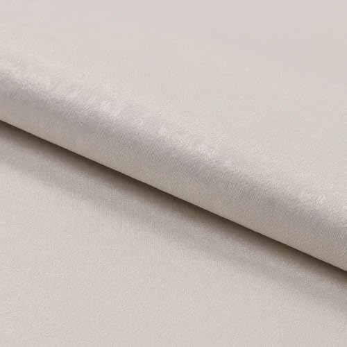 Fabreco PLATINUM Möbelstoff – Eleganter Polsterstoff mit leichtem Glanz, robuster Stoff für Sitzbezüge, Sofas und Dekoration, Meterware 148 cm breit, vielseitig einsetzbar - Ekrü von Fabreco