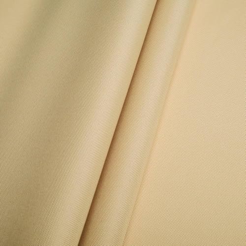 Fabreco Polyester Oxford 250D Meterware – Wasserabweisender und winddichter Outdoor-Stoff, robust für Gartenmöbel, Sonnenschutz, Zelte, Abdeckungen und mehr, 160 cm breit - Hellbeige von Fabreco