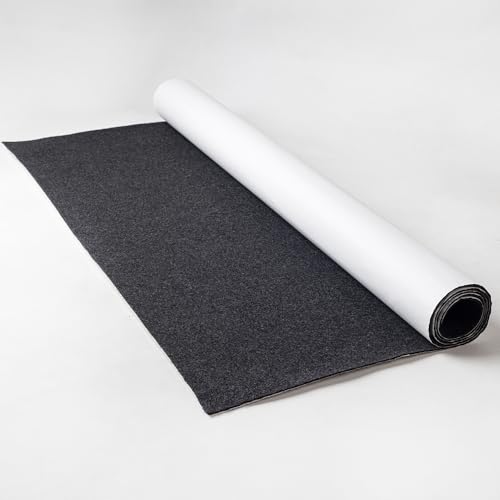 Fabreco Filz Selbstklebend Meterware 3mm Dicke (0,5 M x 150 cm) – Klebefilz & Filzstoff für Möbel, Schutz & Dekoration | Bastelfilz perfekt als Filzgleiter, Filzmatte & Vliesstoff (Graphit) von Fabreco