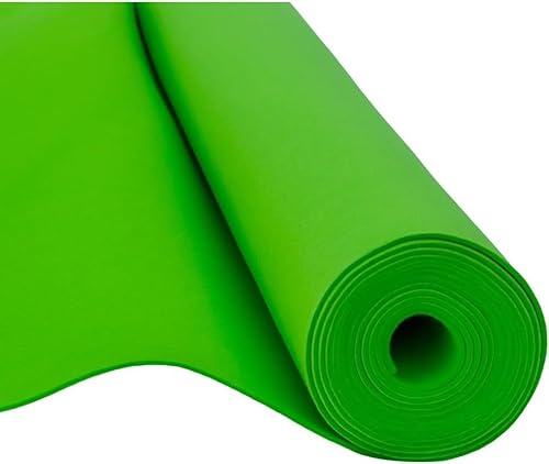 Fabreco Soft Filz Meterware 3mm Dicke (2,5 M x 150 cm) | Weicher Filzstoff Meterware | Filz zum Basteln, Dekoration & DIY | Bastelfilz 3mm für Polster, Tischläufer, Filzmatte & Filzunterlage (Grün) von Fabreco