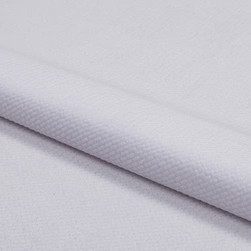 Fabreco VELVET 2,5lfm Polster- und Deko-Stoff 2,5 M x 160 cm breit, 100% Polyester, Gewicht 350 g/lfm, Samtstoff für Vorhänge, Maskottchen, Sofakissen, Polsterbezüge und Krabbeldecken - Weiß 33 von Fabreco