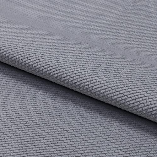 Fabreco VELVET 4,5lfm Polster- und Deko-Stoff 4,5 M x 160 cm breit, 100% Polyester, Gewicht 350 g/lfm, Samtstoff für Vorhänge, Maskottchen, Sofakissen, Polsterbezüge und Krabbeldecken - Hellgrau 03 von Fabreco