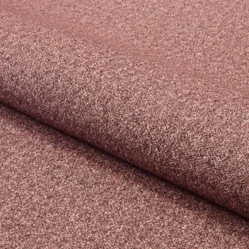 Fabreco WOOLLY Polsterstoff Meterware, 100% Polyester, Gewicht 330 g/m2, Wolle-Optik, für Vorhänge, schwere Gardinen oder Möbelstoff für Sofakissen, Polsterbezüge und Sitzkissen - Blush 61 von Fabreco