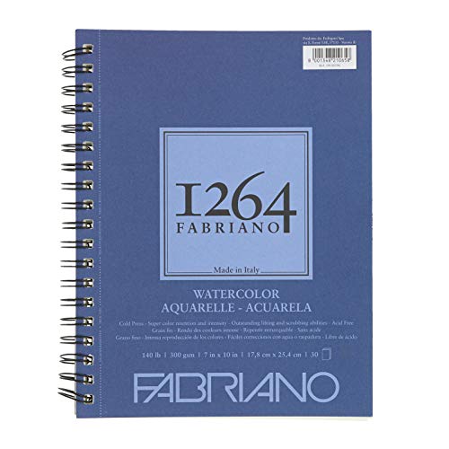 Fabriano 71-19100596 1264 Aquarellblock, Papier, bright white, 7 x 10 von Fabriano