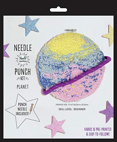 Fabric Editions 56126 PUNCH NEEDLE KIT PLANET, Einheitsgröße von Fabric Editions