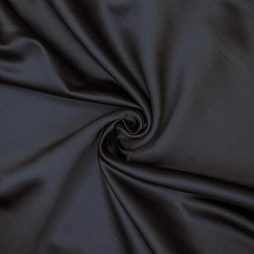 Fabric Mart Direct Anthrazit Schwerer Satin Stoff als Meterware, 137 cm oder 54 Zoll Breite Grau Satin Stoff, 1 Meter Solide Satin Polsterstoff für Vorhänge, Kissen von Fabric Mart Direct