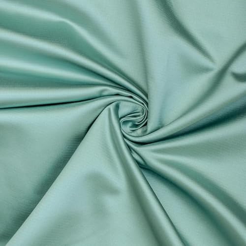 Fabric Mart Direct Eisgrün Schwerer Satin Stoff als Meterware, 137 cm oder 54 Zoll Breite Grün Satin Stoff, 1 Meter Solide Satin Polsterstoff für Vorhänge, Kissen von Fabric Mart Direct