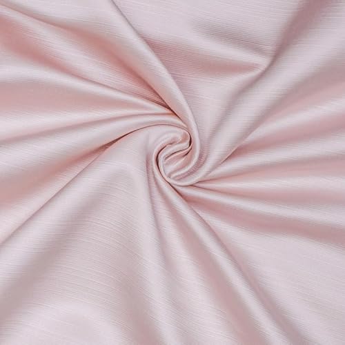 Fabric Mart Direct Helles Rosa Schwerer Satin Stoff als Meterware, 137 cm oder 54 Zoll Breite Rosa Satin Stoff, 1 Meter Solide Satin Polsterstoff für Vorhänge, Kissen von Fabric Mart Direct