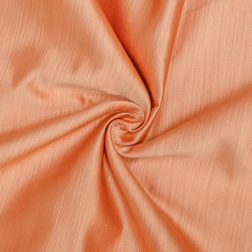 Fabric Mart Direct Hellorange Schwerer Satin Stoff als Meterware, 137 cm oder 54 Zoll Breite Orange Satin Stoff, 1 Meter Solide Satin Polsterstoff für Vorhänge, Kissen von Fabric Mart Direct