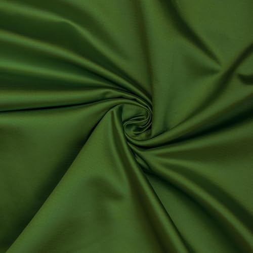 Fabric Mart Direct Olivgrün Schwerer Satin Stoff als Meterware, 137 cm oder 54 Zoll Breite Grün Satin Stoff, 1 Meter Solide Satin Polsterstoff für Vorhänge, Kissen von Fabric Mart Direct