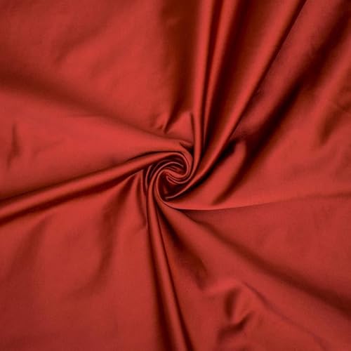 Fabric Mart Direct Rost Schwerer Satin Stoff als Meterware, 137 cm oder 54 Zoll Breite Orange Satin Stoff, 1 Meter Solide Satin Polsterstoff für Vorhänge, Kissen von Fabric Mart Direct