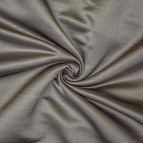 Fabric Mart Direct Taupe Grau Schwerer Satin Stoff als Meterware, 137 cm oder 54 Zoll Breite Grau Satin Stoff, 1 Meter Solide Satin Polsterstoff für Vorhänge, Kissen von Fabric Mart Direct