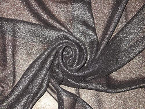 Glitzer Chiffon Stoff schwarz mit Schimmer Glitzer Chiffon Stoff schwarz mit Schimmer von FabricFactory