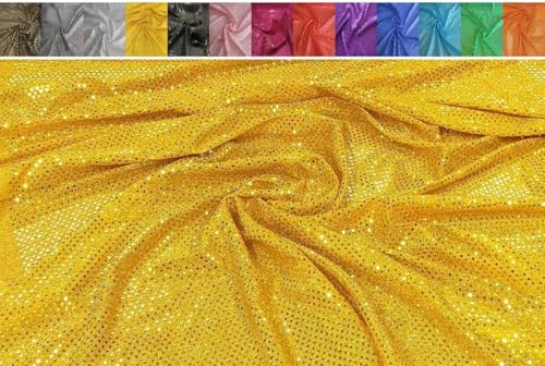 FABRICS-CITY GOLD/GOLD EXKLUSIVE KLEINE PAILLETTEN STOFF 3MM STOFFE, 5109 von Fabrics-City