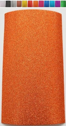 FABRICS-CITY ORANGE EVA 2MM MOOSGUMMIPLATTE GLITTER CA.20CM X 29,5CM STOFF STOFFE, 4309 von Fabrics-City