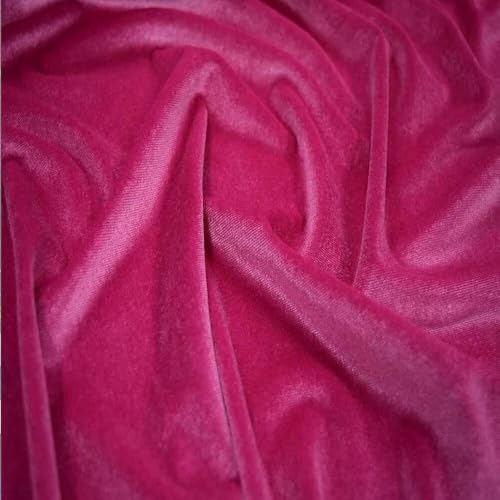 FABRICS-CITY PINK HOCHWERTIG BI-STRETCH SAMT STOFF SAMTSTOFF STOFFE, 4963(pink) von Fabrics-City