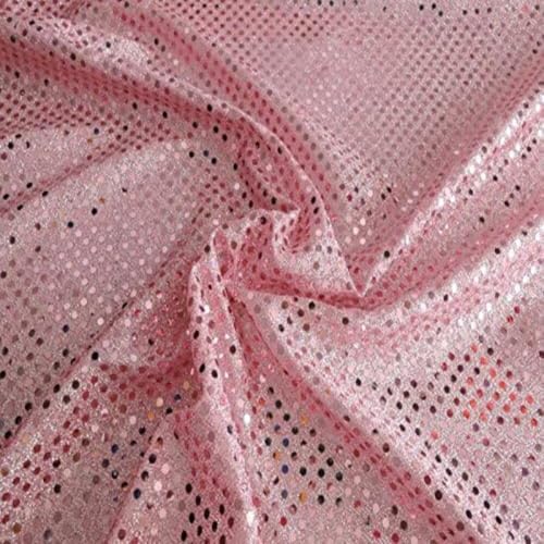 FABRICS-CITY ROSA HOCHWERTIG PAILETTEN STOFF PAILLETTENSTOFF 3MM STOFFE, 2420 von Fabrics-City