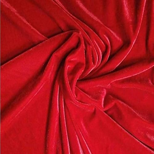 FABRICS-CITY ROT HOCHWERTIG BI-STRETCH SAMT STOFF SAMTSTOFF STOFFE, 2804(rot) von Fabrics-City