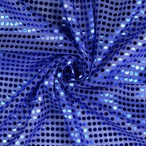 FABRICS-CITY ROYALBLAU EXKLUSIVE KLEINE PAILLETTEN STOFF 6MM STOFFE, 2435 von Fabrics-City