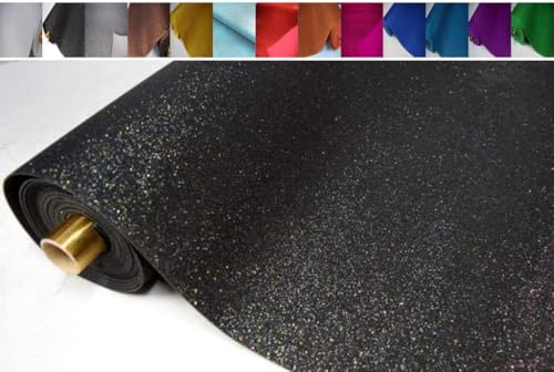 FABRICS-CITY SCHWARZ EVA MOOSGUMMI GLITTER BASTELSTOFF 2MM STOFF STOFFE, 4002 von Fabrics-City