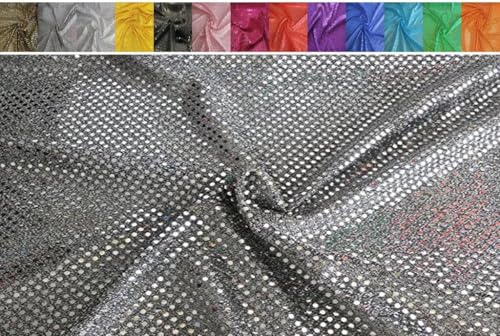 FABRICS-CITY SILBER/SCHWARZ EXKLUSIVE KLEINE PAILLETTEN STOFF 3MM STOFFE, 2422 von Fabrics-City