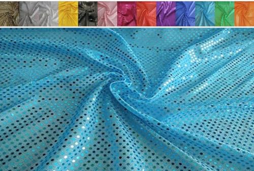 Fabrics-City TÜRKIS Exklusive KLEINE Pailletten Stoff 3MM Stoffe, 2596 von Fabrics-City