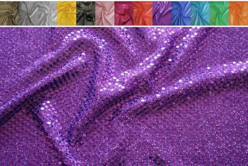 FABRICS-CITY VIOLETT EXKLUSIVE KLEINE PAILLETTEN STOFF 3MM STOFFE, 2595 von Fabrics-City