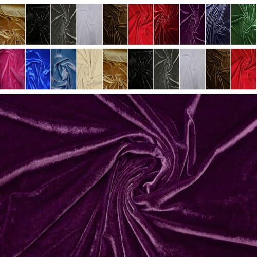 FABRICS-CITY VIOLETT HOCHWERTIG BI-STRETCH SAMT STOFF SAMTSTOFF STOFFE, 2838 von Fabrics-City