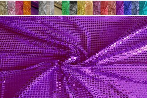 FABRICS-CITY VIOLETT HOCHWERTIG PAILETTEN STOFF PAILLETTENSTOFF 6MM STOFFE, 2429 von Fabrics-City