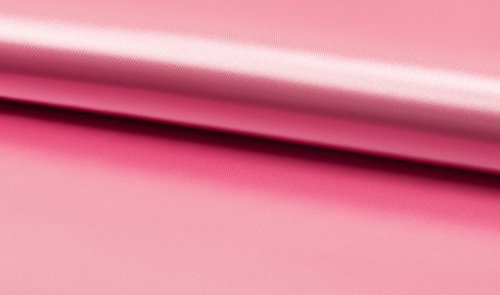 Fabrics-City SCHWER Satin Stoff SATINSTOFF GLÄNZEND Stoffe METERWARE, 4342 (Rosa) von Fabrics-City