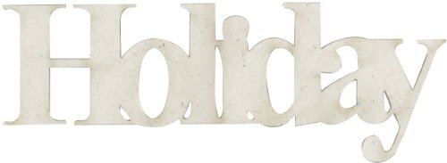 Holiday 4.25"X1.25" Die-Cut Grey Chipboard Word DC31007 von Fabscraps