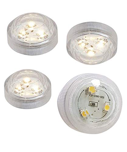 4er Set Teelichter mit je 3 SMD-LEDs Batteriebetrieb wasserdicht Tauchlicht LED-Kerze Partydeko von Fachhandel Plus