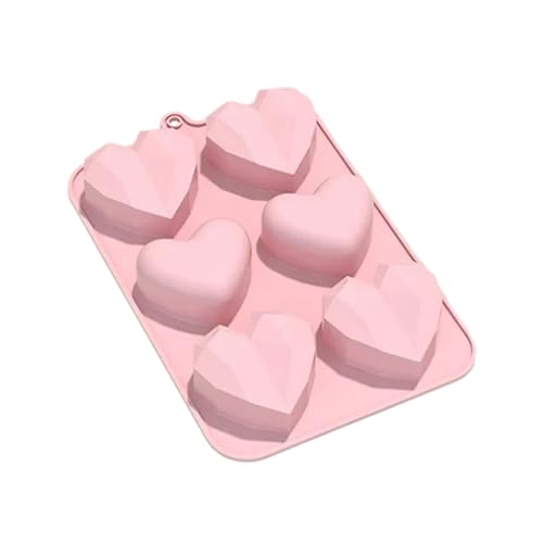 6-Cavity Herz Silikonform Fondant Form Kuchen Lieferungen Backwerkzeugharzharz Handgefertigtes Soap Schimmelpilze von FackLOxc