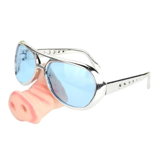 FackLOxc Brille mit großer Nase, Halloween, Cosplay, Party, Dekoration, Brille, Kostüm, Foto-Requisiten, Halloween-Brille mit lustiger Nase von FackLOxc