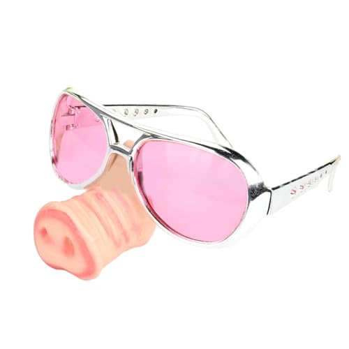 FackLOxc Brille mit großer Nase, Halloween, Cosplay, Party, Dekoration, Brille, Kostüm, Foto-Requisiten, Halloween-Brille mit lustiger Nase von FackLOxc