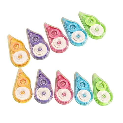 FackLOxc Korrekturroller, 8 m x 5 mm, für Notizen, nachfüllbar, weiß, Korrekturband, insgesamt 80 m, für Schule und Büro, 10 Stück FackLOxc Korrekturroller, 8 m x 5 mm, für Notizen, nachfüllbar, weiß, Korrekturband, insgesamt 80 m, für Schule und Büro, 10 Stück von FackLOxc