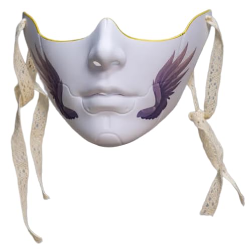 FackLOxc Uni Maskerade Beauty Cosplay Mechanisches halbes Gesicht für Karneval Halloween Dress Up Party von FackLOxc