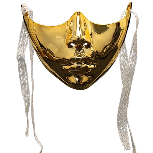 FackLOxc Uni Maskerade Beauty Cosplay Mechanisches halbes Gesicht für Karneval Halloween Dress Up Party von FackLOxc