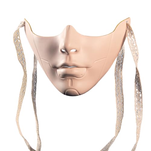 FackLOxc Uni Maskerade Beauty Cosplay Mechanisches halbes Gesicht für Karneval Halloween Dress Up Party von FackLOxc