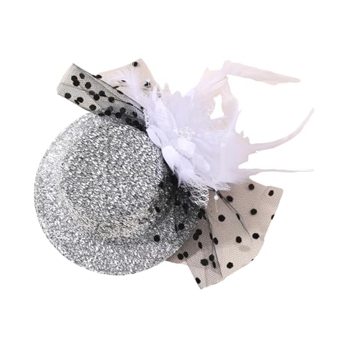 Fascinator aus gefiedertem Netzstoff, Haarspange mit Blume für Cocktails, Partys, Verkleidungen, Accessoires, Karneval, Party, Kopfbedeckung von FackLOxc