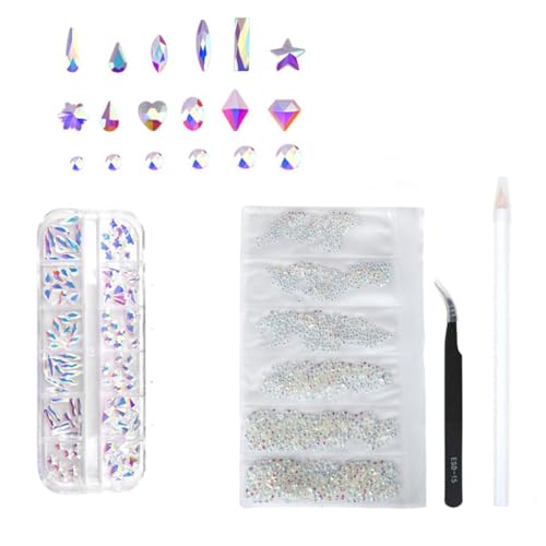 Kristall-Strass-Set, flache Rückseite, Glassteine, verschiedene Formen, Strasssteine, Charms für Kristall-Strass-Set, flache Rückseite, Glassteine, verschiedene Formen, Strasssteine, Charms für von FackLOxc