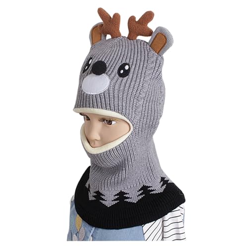 Factorys Plüsch Weihnachtsmützen Winter Warme Weich Winddichte Mütze Kälteschutz Skimütze Beanie Wintermützen Santa Jacquard Strickmütze für Unisex Kinder Erwachsene von Factorys