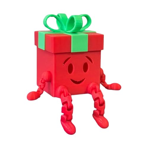 Factorys Toy 3D-Druck-Spleißen von Weihnachtsdekorationen. Einzigartige Weihnachtsdekorationen mit Nahtbewegung, speziell für die Platzierung von LED-Teelichtern konzipiert (Red, 10CM) von Factorys