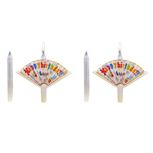 Factorys Wiederverwendbare Neuheit Fan Geburtstag Kerze Lustige Kinder Kuchen Dekoration Geburtstag Kerze Kuchen Wunsch Kerze (X: 2stk, 14.7x1.7cm) von Factorys