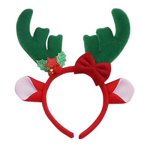 Weihnachtskopfschmuck Rentier Haarreif Christmas Hair Accessories Weihnachtsmütze Weihnachten Rentier Kostüm Stirnbänder für Erwachsene und Kinder (Farbe C) von Factorys