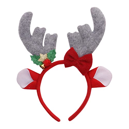 Weihnachtskopfschmuck Rentier Haarreif Christmas Hair Accessories Weihnachtsmütze Weihnachten Rentier Kostüm Stirnbänder für Erwachsene und Kinder (Farbe D) von Factorys