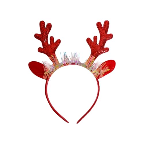 Weihnachtskopfschmuck Rentier Stirnbänder Christmas Hair Accessories Weihnachtsmütze Weihnachten Rentier Kostüm Stirnbänder für Erwachsene und Kinder (Farbe B) von Factorys