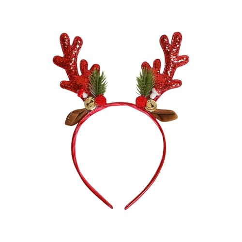 Weihnachtskopfschmuck Rentier Stirnbänder Christmas Hair Accessories Weihnachtsmütze Weihnachten Rentier Kostüm Stirnbänder für Erwachsene und Kinder (Farbe D) von Factorys